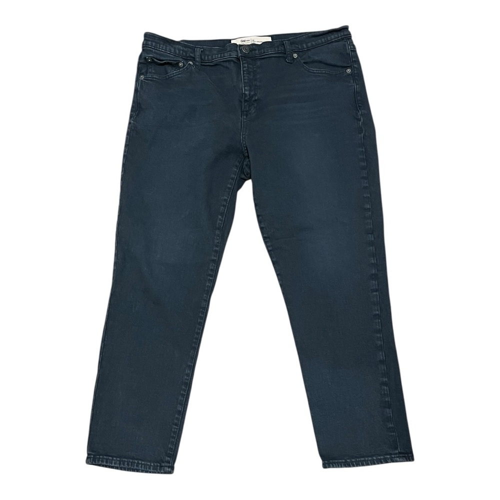 GAP Blue Dark Wash Best Girlfriend Denim Plus Casual Ankle Cropped Jeans Sz 33